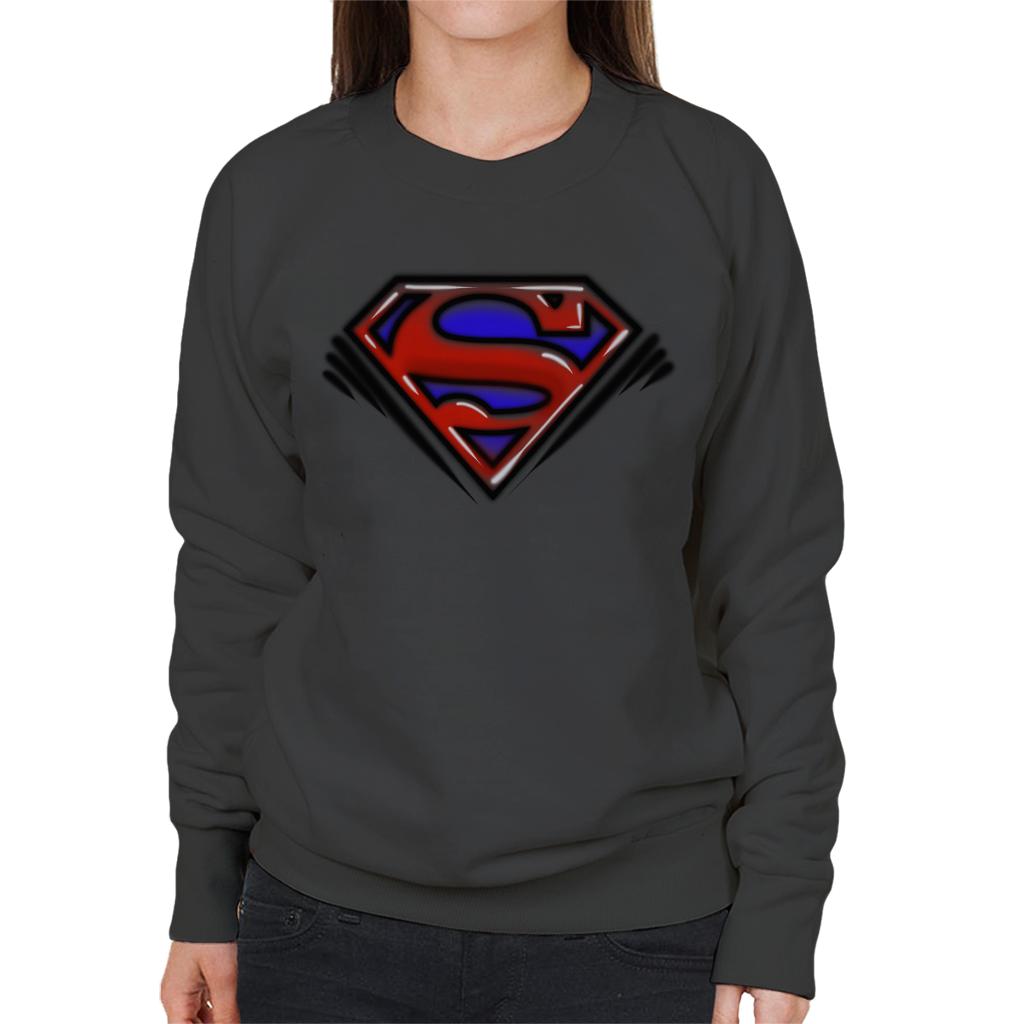 Superman Classic S Logo Pop Art Dot Style Women's Sweatshirt product image 1