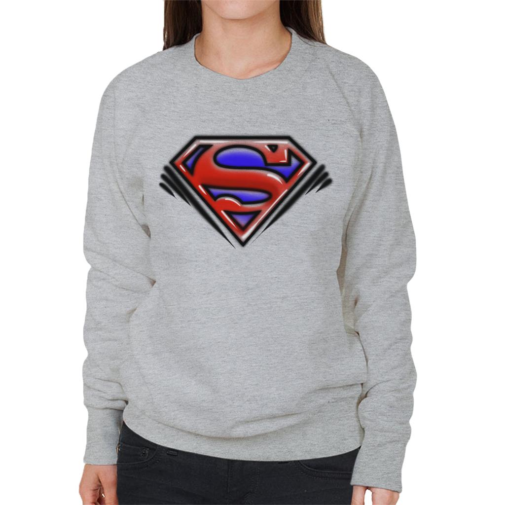 Superman Classic S Logo Pop Art Dot Style Women's Sweatshirt product image 4