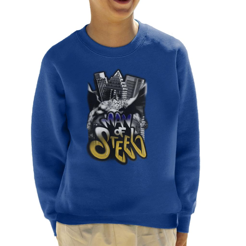 Superman Comic Style Graffiti Man Of Steel Kid's Sweatshirt product image 4