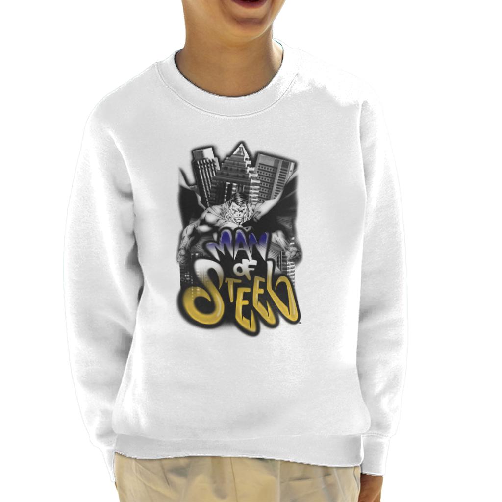 Superman Comic Style Graffiti Man Of Steel Kid's Sweatshirt product image 6