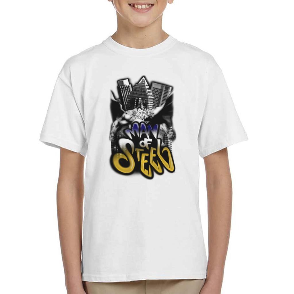 Superman Comic Style Graffiti Man Of Steel Kid's T-Shirt product image 4