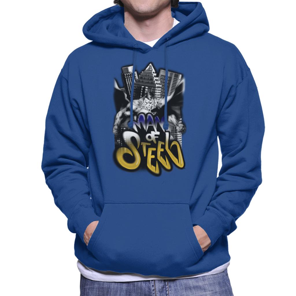 Superman Comic Style Graffiti Man Of Steel Men's Hooded product image 6