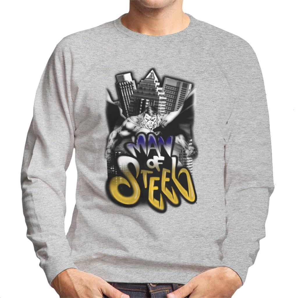 Superman Comic Style Graffiti Man Of Steel Men's Sweatshirt product image 1