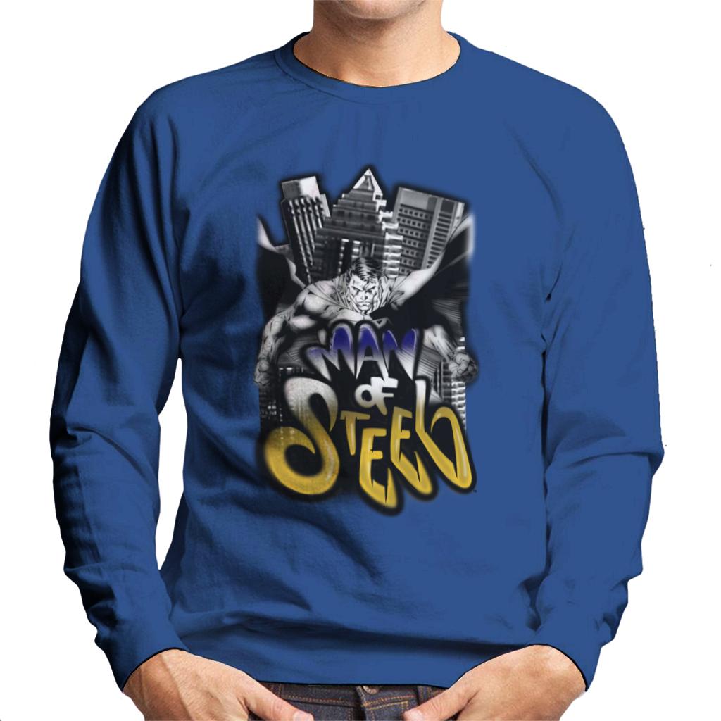 Superman Comic Style Graffiti Man Of Steel Men's Sweatshirt product image 6