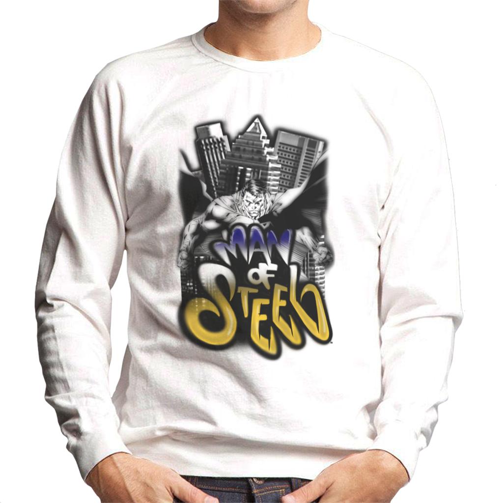 Superman Comic Style Graffiti Man Of Steel Men's Sweatshirt product image 4