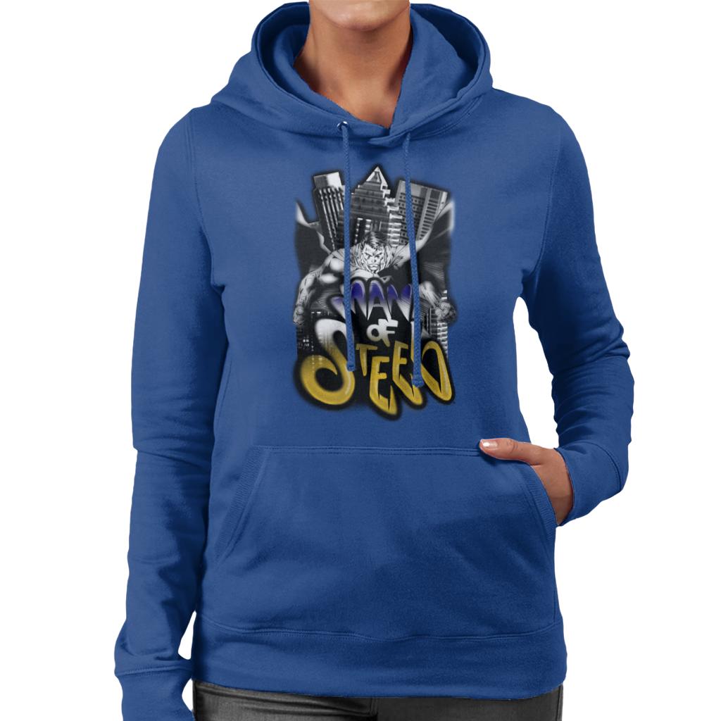 Superman Comic Style Graffiti Man Of Steel Women's Hooded product image 6