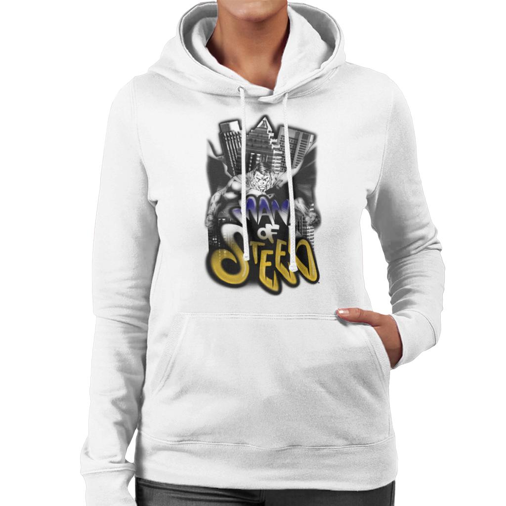 Superman Comic Style Graffiti Man Of Steel Women's Hooded product image 4