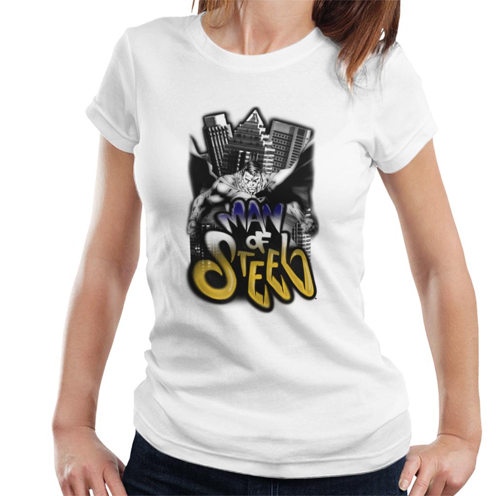 Superman Comic Style Graffiti Man Of Steel Women's T-Shirt product image 4