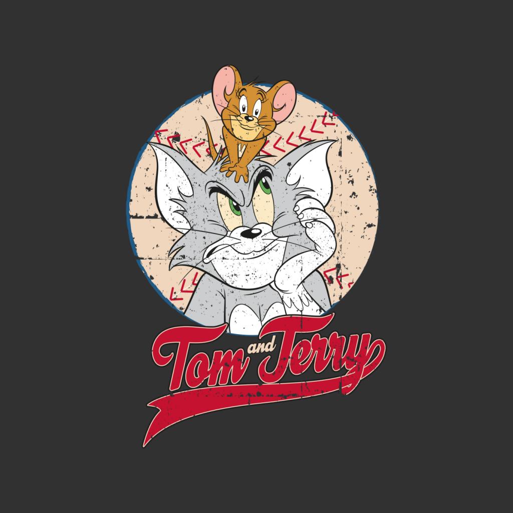 Tom and Jerry Distressed Baseball Ball Men's T-Shirt product image 2